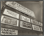 Advertisements: 1937, East Houston Street and Second Avenue