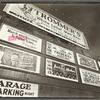 Advertisements: 1937, East Houston Street and Second Avenue
