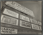 Advertisements: 1937, East Houston Street and Second Avenue