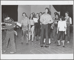 Tommy Tune and ensemble in rehearsal for the stage production The Best Little Whorehouse in Texas