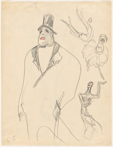 Caricature of Sergeĭ Dyagilev