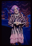 Publicity photograph of Barry Humphries in the stage production Dame Edna: The Royal Tour