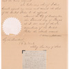 Document pardoning G. P. Ballard and G. W. Dant for selling spirits
