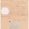 Document pardoning G. P. Ballard and G. W. Dant for selling spirits