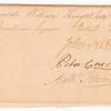Liquor license issued to William Knight at Portland, Maine by the selectmen, John Noble, Peter Coue, and Nathaniel Folsom