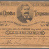 Printed pledge card of the National Christian Temperance Union