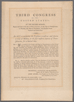 Broadside of the Third Congress of the U. S. granting the President power to suppress the Whiskey Rebellion