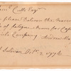 Order for rum by Andrew Marshall (to Samuel Cutts)