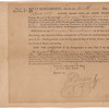 Tavern license to Margaret Garrebrance signed by James Duane, Mayor of New York City