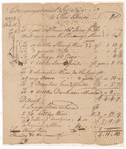 Bill for wine and spirits issued to the Congregational Society