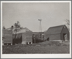Three types of corncribs. Grundy County, Iowa