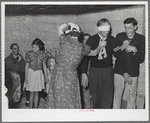 "Hiram & Mirandy" game played at Halloween party. Hillview Cooperative, Osage Farms, [Pettis County,] Missouri