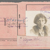 Passport Extract, Signed by Virginia Woolf, with Photograph