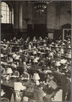 Photograph of researchers in Main Reading Room from east balcony