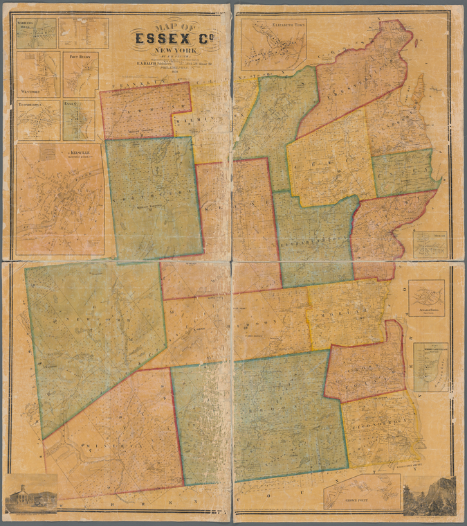 Map of Essex Co., New York NYPL Digital Collections