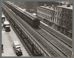 View of elevated subway tracks, Harlem