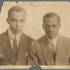 Group portrait of vaudeville comedy duo Miller and Lyles, circa 1910