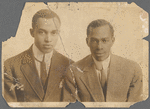 Group portrait of vaudeville comedy duo Miller and Lyles, circa 1910