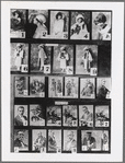 Contact sheet displaying portraits of "Shuffle Along" cast and crew, including Lottie Gee, Eubie Blake, Noble Sissle, Flournoy Miller, and Aubrey Lyles