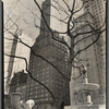Central Park Plaza: Hotel Sherry-Netherland (center), Hotel Savoy Plaza (right), From 58th Street and Fifth Avenue