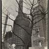 Central Park Plaza: Hotel Sherry-Netherland (center), Hotel Savoy Plaza (right), From 58th Street and Fifth Avenue