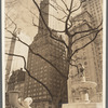 Central Park Plaza: Hotel Sherry-Netherland (center), Hotel Savoy Plaza (right), From 58th Street and Fifth Avenue