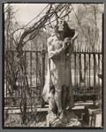 St. Mark's Church, statue in courtyard, East 10th Street and Second Avenue