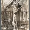 St. Mark's Church, statue in courtyard, East 10th Street and Second Avenue