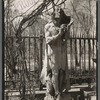 St. Mark's Church, statue in courtyard, East 10th Street and Second Avenue