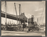 Queensboro Bridge: II, Long Island City, Queens, looking southwest from pier at 41st Road