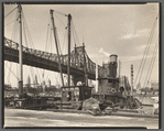 Queensboro Bridge: II, Long Island City, Queens, looking southwest from pier at 41st Road