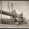 Queensboro Bridge: II, Long Island City, Queens, looking southwest from pier at 41st Road