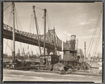 Queensboro Bridge: II, Long Island City, Queens, looking southwest from pier at 41st Road