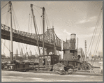 Queensboro Bridge: II, Long Island City, Queens, looking southwest from pier at 41st Road