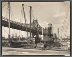 Queensboro Bridge: II, Long Island City, Queens, looking southwest from pier at 41st Road