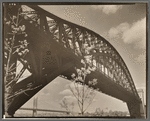 Hell Gate Bridge: I, Central Steel Arch over East River looking toward west from Astoria Park, Queens