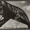 Hell Gate Bridge: I, Central Steel Arch over East River looking toward west from Astoria Park, Queens