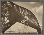 Hell Gate Bridge: I, Central Steel Arch over East River looking toward west from Astoria Park, Queens