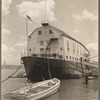 U.S.S. Illinois and launch, Armory for Naval reserves, West 135th Street Pier