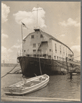 U.S.S. Illinois and launch, Armory for Naval reserves, West 135th Street Pier