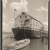 U.S.S. Illinois and launch, Armory for Naval reserves, West 135th Street Pier