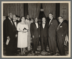 A. Philip Randolph, Channing Tobias, Hank Aaron, Hulan Jack, Joe Louis and others attending the NAACP Freedom Fund Dinner at the Hotel Roosevelt, New York City 