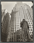 John Watts statue, From Trinity Churchyard looking toward One Wall Street