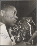 Harlem Community Art Center: student in metal craft class, 290 Lenox Avenue