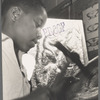 Harlem Community Art Center: student in metal craft class, 290 Lenox Avenue
