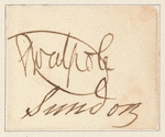 Horace Walpole clipped autograph