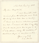 Francis L. Hawks letter to E.A. Duyckinck