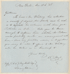 Ralph Hoyt letter to E.A. Duyckinck
