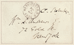 Charles A. Sumner signed envelope addressed to W.L. Andrews