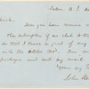 John Steinfort Kidney letter to E.A. Duyckinck